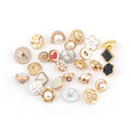 Eco-friendly Oil Seal Hollow Metal Alloy Shank Pearl Buttons Elegant for Shirt and Dress
