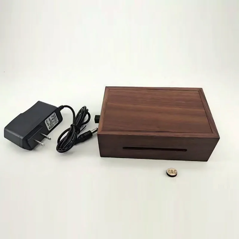 Custom Wooden Music Boxes Drawer With Hole Puncher Note 30 Electric Motor for Music Box
