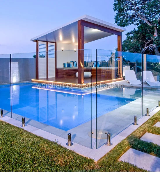 YL Low Maintenance Stair Frameless Glass Spigots Steel Railing Designs for Balcony