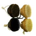 Women's Natural Horse Hair  Round Sisal Vegan Bristle Bath Brush Wooden Dry Body Scrubber Eco-Friendly Bath Brushes & Sponges