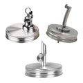 Wholesale Stainless Steel Spout Pourer with Aluminum Lid Set 70mm 86mm Mouth for Glass Coffee Syrup Olive Oil Mason Jar