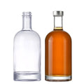 Clear Empty Nordic Bottle Vodka  Liquor Gin Rum Tequila Whiskey Whisky Brandy Spirit Glass Bottle With Cork