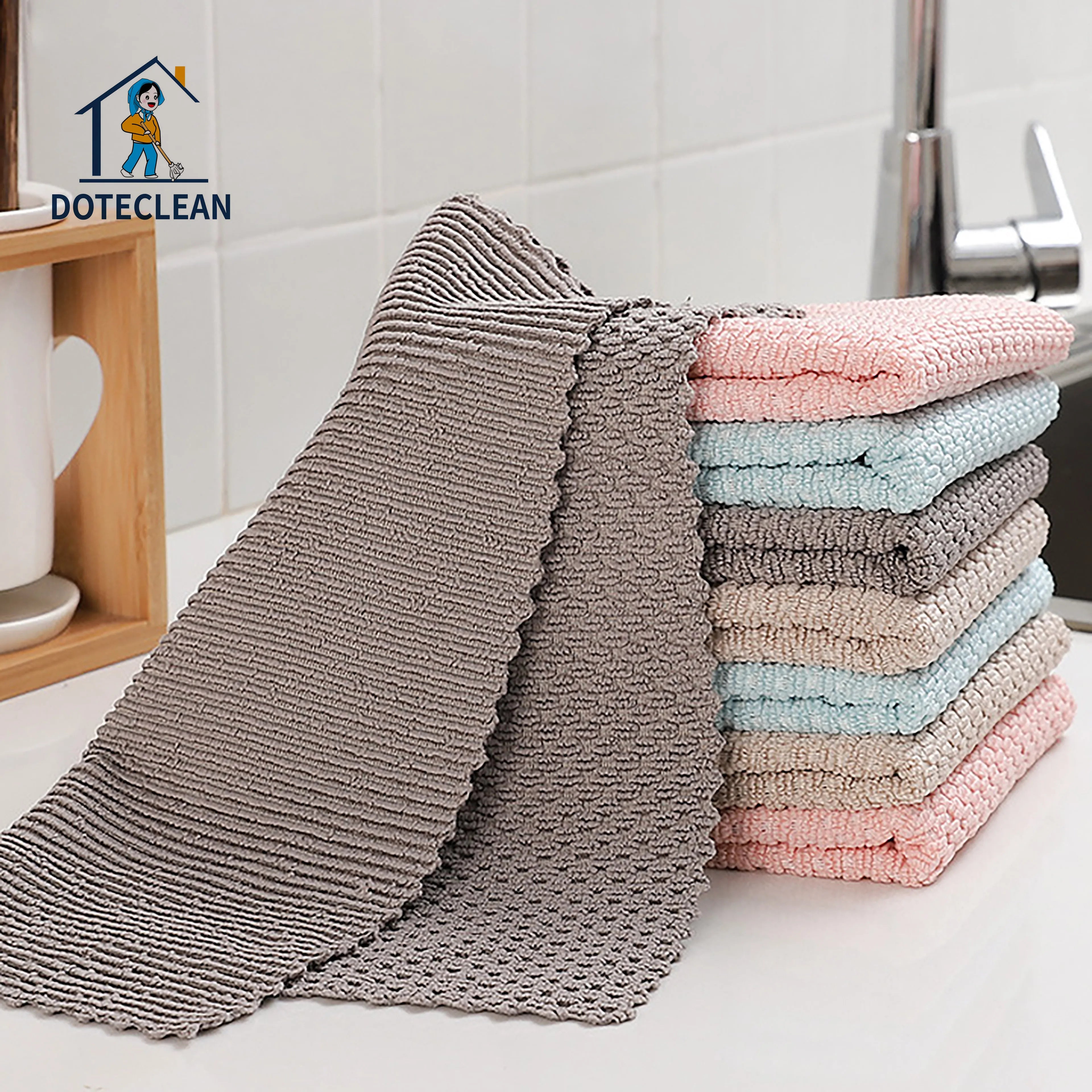 Hot Sales Microfiber Cleaning Cloth Towel Household Wiping Rags for Dish Washing for Kitchen Use