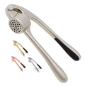 Colorful Stainless Steel Manual Garlic Press Rose Gold With Silicone Handle