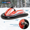 Customized Winter Snow Sport Foldable Pvc Inflatable Snow Sledge Inflatable Toboggan Inflatable Skiing Tube With Handles
