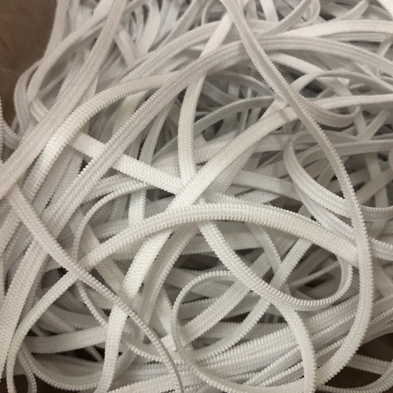 Factory Direct Supply 1mm Loose Elastic Polyester + Latex LONGHUA Brand Clothing Waist Webbing Ribbon Black/White Knitting GB001 MegaBDM