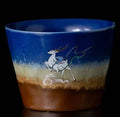 MSH Forbidden City Red Dunhuang Nine Colored Deer Coffee Cup and Saucer Set for Tea Room