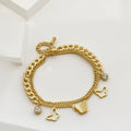 Light Luxury Titanium Gold Plated Charm Butterfly Bracelet-Trendy Women's European Style Wholesale Accessories