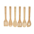 Flat Large Long Handle Kitchen Tool Utensils Wooden Scraper Slotted Spatula Serving Beech Wood Pot Bamboo Spoon Set for Cooking