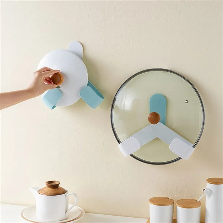 Rotating Pot Cover Rack Cutting Board Storage Rack Wall-mounted Kitchen Supplies Rack