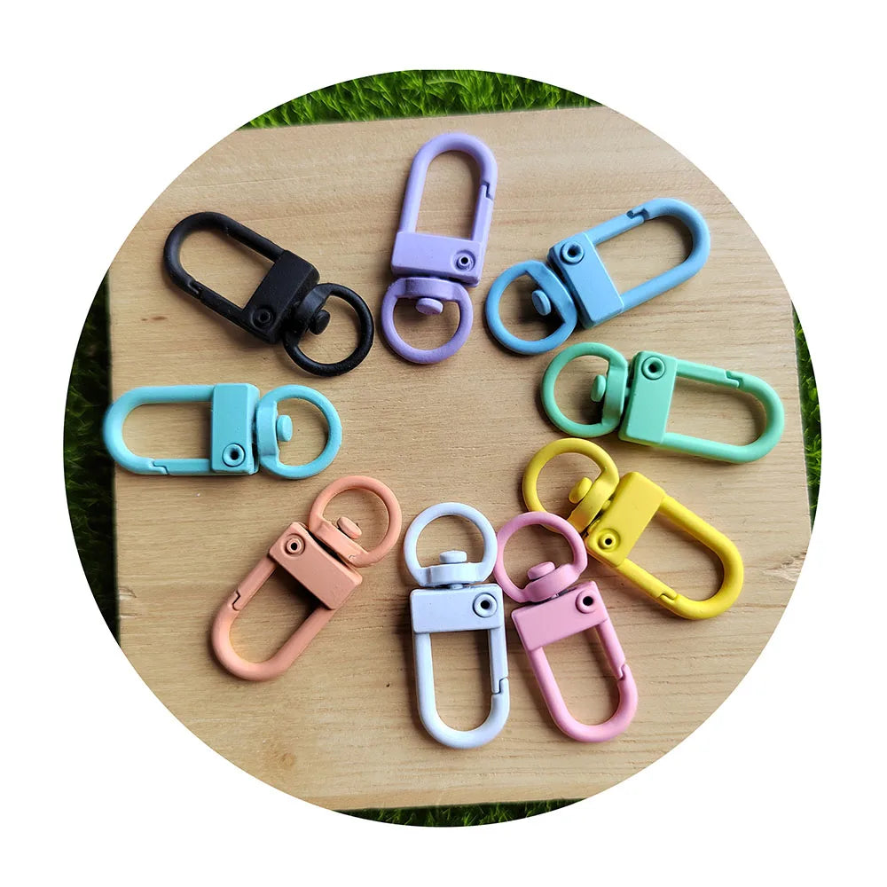 100Pcs 12*33MM Colorful Lobster Clasp Hooks Matel Clasps for DIY Jewelry Making Bracelet Clasp Accessories