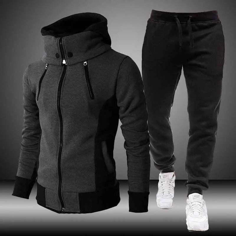 Autumn Men's Tracksuit Hoodie Sets Men Set Sportswear Hoodies+sweatpants 2 Pieces Winter Warm Clothing Sweatshirts Pants Suits