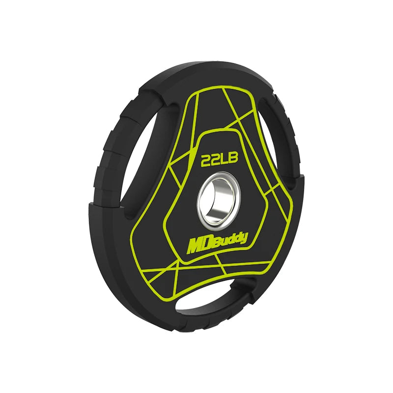 MDBuddy PU Weight Plate with 2" Opening for Universal Strength Training Competition Bumper Plates