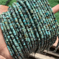 Natural Gemstone African Turquoise Spacer Rondelle Beads 2 *4mm 4*2mm Beads for Bracelet Making Jewelry Making