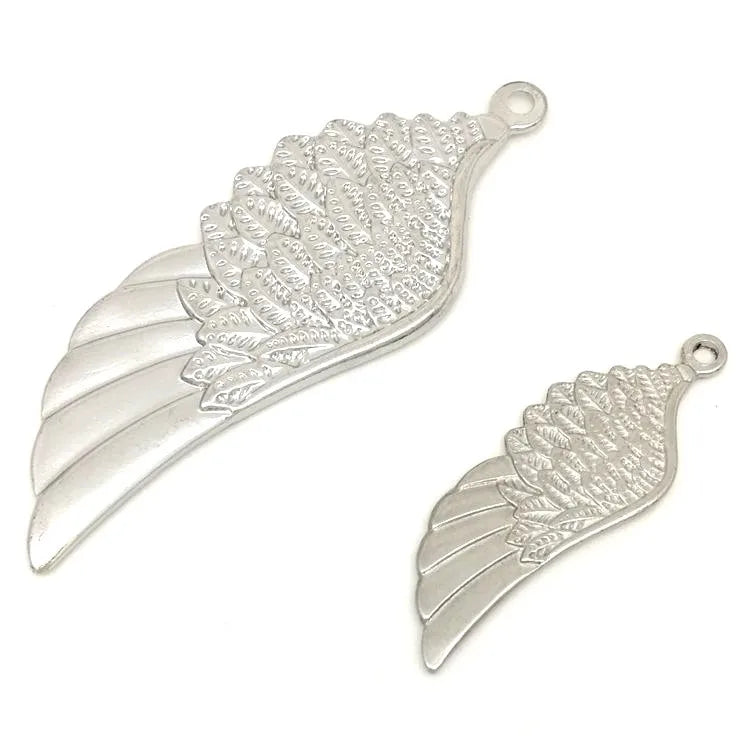 Stainless Steel Angel Wing Spacer Charms Pendants for Crafting Jewelry Making DIY Findings