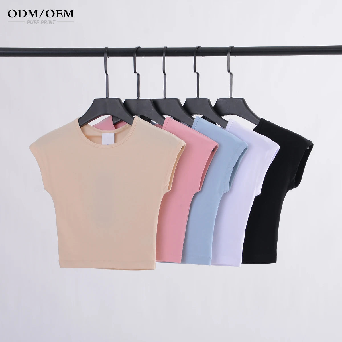 Hot Sale Y2K Style Slim Fit Summer Terry Fabric Short Sleeve Printed Cropped Top Custom Logo Women's Tee