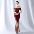 31610# New Product 2024 Gradient Bead Heavy Industry Process Mix and Match Ordering High-end Evening Dress