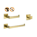 Bathroom Hardware Set 304 Stainless Steel Brushed Gold Brush Holders Hooks Bathroom Accessories Set Luxury Bathroom Hardware Set