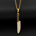 Factory Outlet Fruit Knife Moissanite Pendant Gold Plated 925 Sterling Silver Iced Out Pendant Necklace