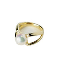 R1168 7-8mm Natural Freshwater Pearl Ring Accessory 925 Sterling Silver Adjustable Size Engagement Jewelry Ring for Women