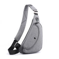 Nylon Crossbody Bags Sling Backpack Fashion Single Shoulder Underarm Banana Bags with Button Pocket Waterproof Men's Chest Bags
