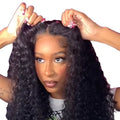 Wholesale Wear and Go Glueless Human Hair Wig 4x6 Glueless Wig HD Transparent Curly Human Hair Deep Wave 13x6 Lace Frontal Wig