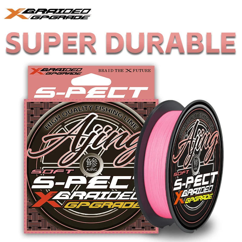 YGKX 100m/150M/200m Pink PE Fishing Line 12 Strands Braided Multifilament Carp Fishing Japanese Braided Wire Fishing Accessories
