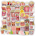 60PCS Cute Snack Cartoon Pop Corn Popcorn Sticker