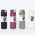 Custom Logo 550ml 304 Stainless Steel Sport Insulated Powder Coated Vacuum Water Bottle With Straw and Lid