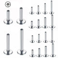 G23 Titanium Labret 16G 18G 4/14mm Rod Internal Thread Post Septum Ear Lips Nose Piercing Tragus Body Jewelry Accessories