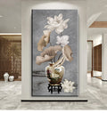 Vintage Lotus and Vase Wall Flower Art Famous Pictures Life Canvas Painting for Home Decor Cusdros Living Room Decoration Flower
