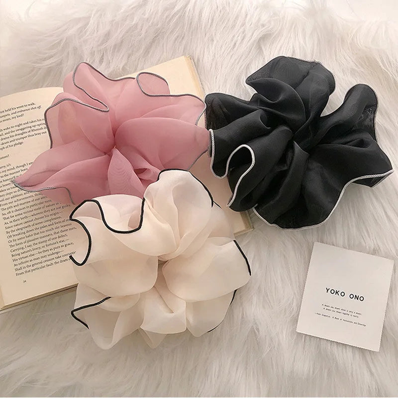 XXL Scrunchies for Girls Chiffon Large Scrunchie extra Large Scrunchies