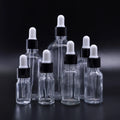 OBROU Transparent 15ml 20ml 30ml 50ml 100ml Round Serum Cosmetic Essential Oil Glass Dropper Bottle with Pipette