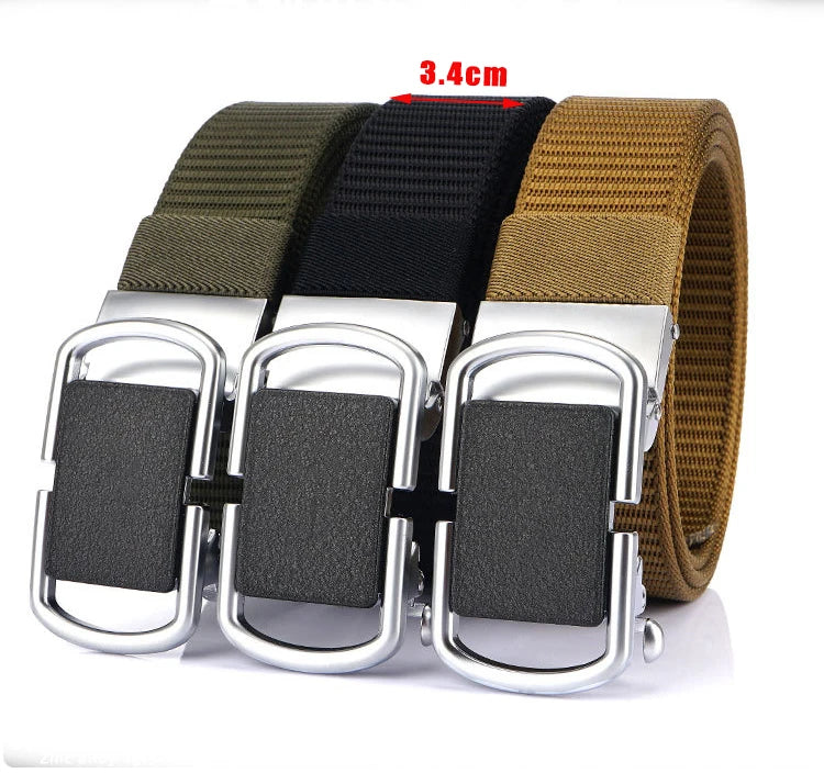 Ajustabble Nylon Strap Tactical Men's Belt With Alloy Buckle Multi-Functional Outdoor Training Casual Belts