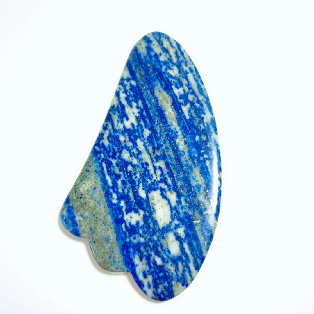 Huiying Natural Lapis Lazuli Gua Sha Stone Face Skincare Tool Claw Shape Guasha Anti Wrinkle Scraping Board Jade Facial Massage MegaBDM