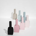 15ml Custom Made Empty Square Fancy Gel Uv Nail Polish Gel Polish Glass Bottles with Brush