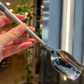 Household Stainless Steel Ice Cream Mini Soup Drinking Spoon Thickened Long Handle Kitchen Seasoning Porridge Spoon Large Spoon