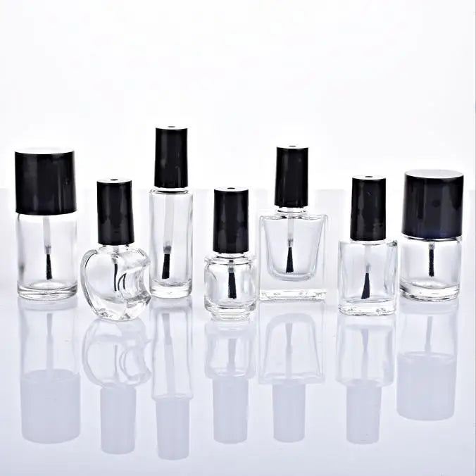 Empty 2ml 3ml 4ml 5ml 7ml 8ml 9ml 10ml 12ml 15ml Glass Nail Polish Bottle With Brush Cap