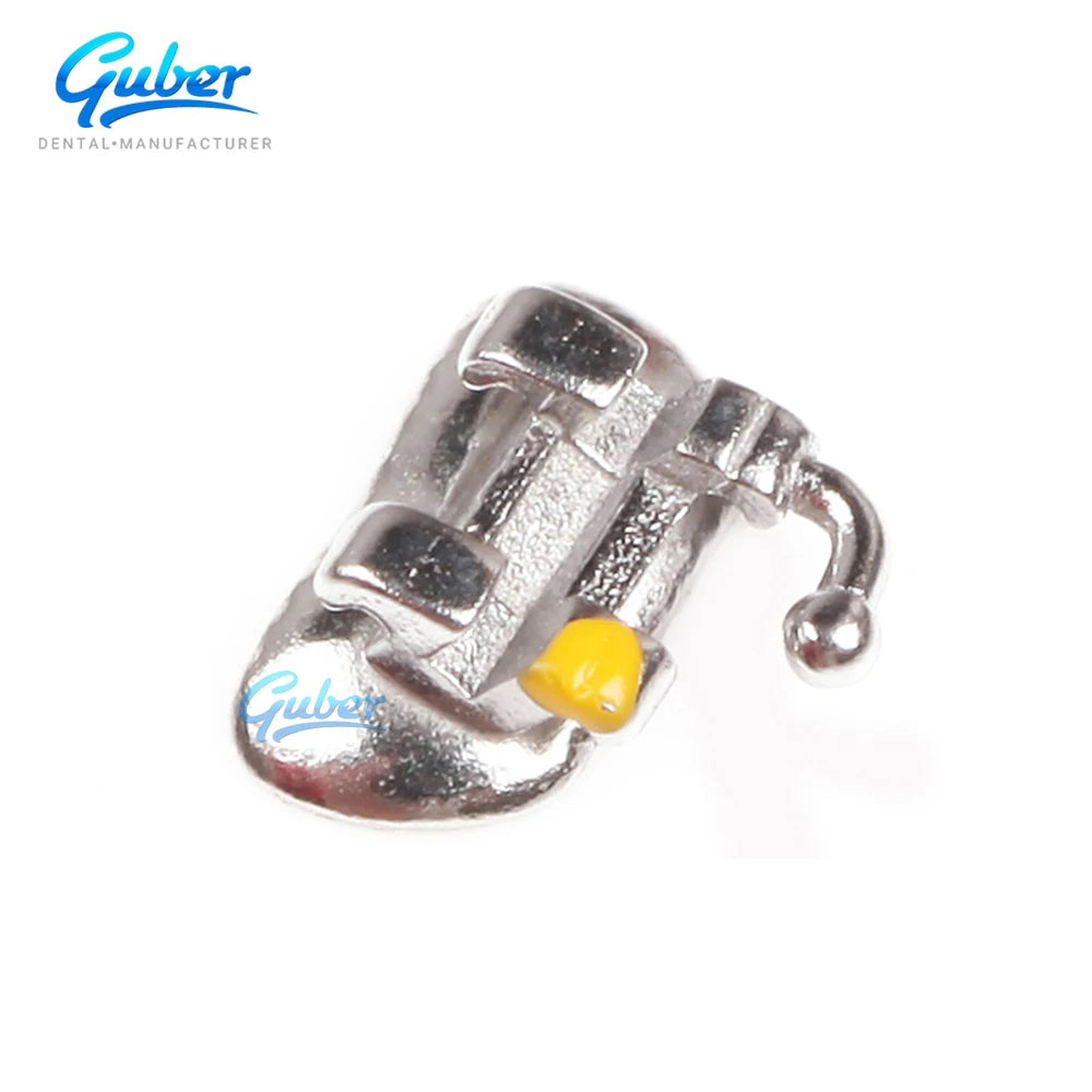 Guber Orthodontic Brackets for Metal Braces Roth 022 Edgewise Orthodontic Bracket Hook Mesh Base Multi-Purpose Oral Hygiene