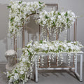 L-FRA006 Wholesale Flower Runner Floral Row Wedding Flower Backdrop Arrangement Wedding Flower Arch Set for Wedding Decoration