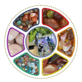 High Quality Round Polished Multi Color Agate Tumbled Stone Colored Crystal Usde to Fish tank Landscaping Gardening Decoration