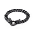 Personalized Black Gold Silver Viking Wolf Head Stainless Steel Chain Bracelet for Fashion Men Jewelry Bangle Wholesale