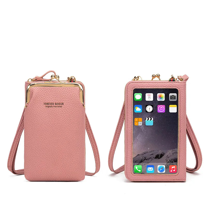 PU Leather Mini Wallet Mobile Phone Bags for Women Girls