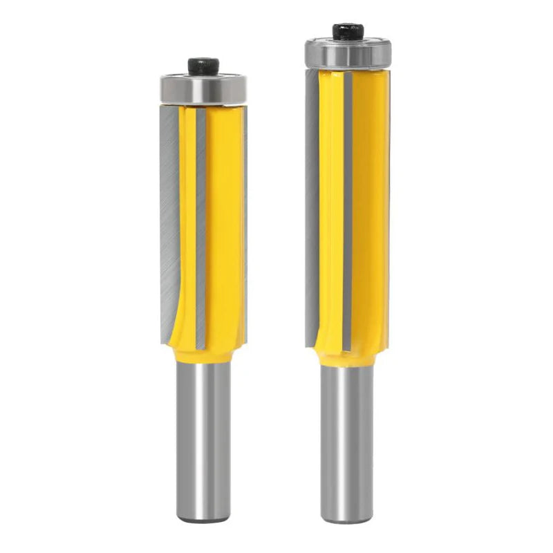12mm Shank 3/4 Diameter 52mm 61mm Lengthen 4 Blades Z4 Woodworking Flush Trimming Router Bits Wood Milling Cutter with Bearing