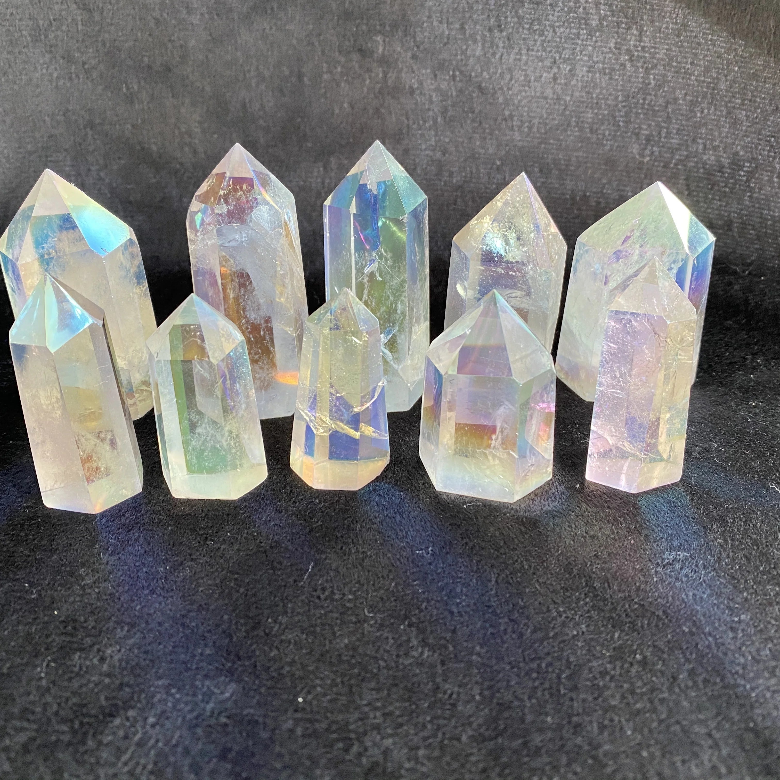 Wholesale Natural Angel Aura Quartz Wands Aura Clear Quartz Points for Decoration