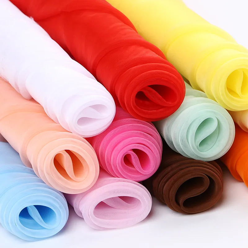 Cheap Price High Density Soft Hand Feel 100% Polyester Sheer 20D Matte Organza Fabric for Wedding Dress and Curtain