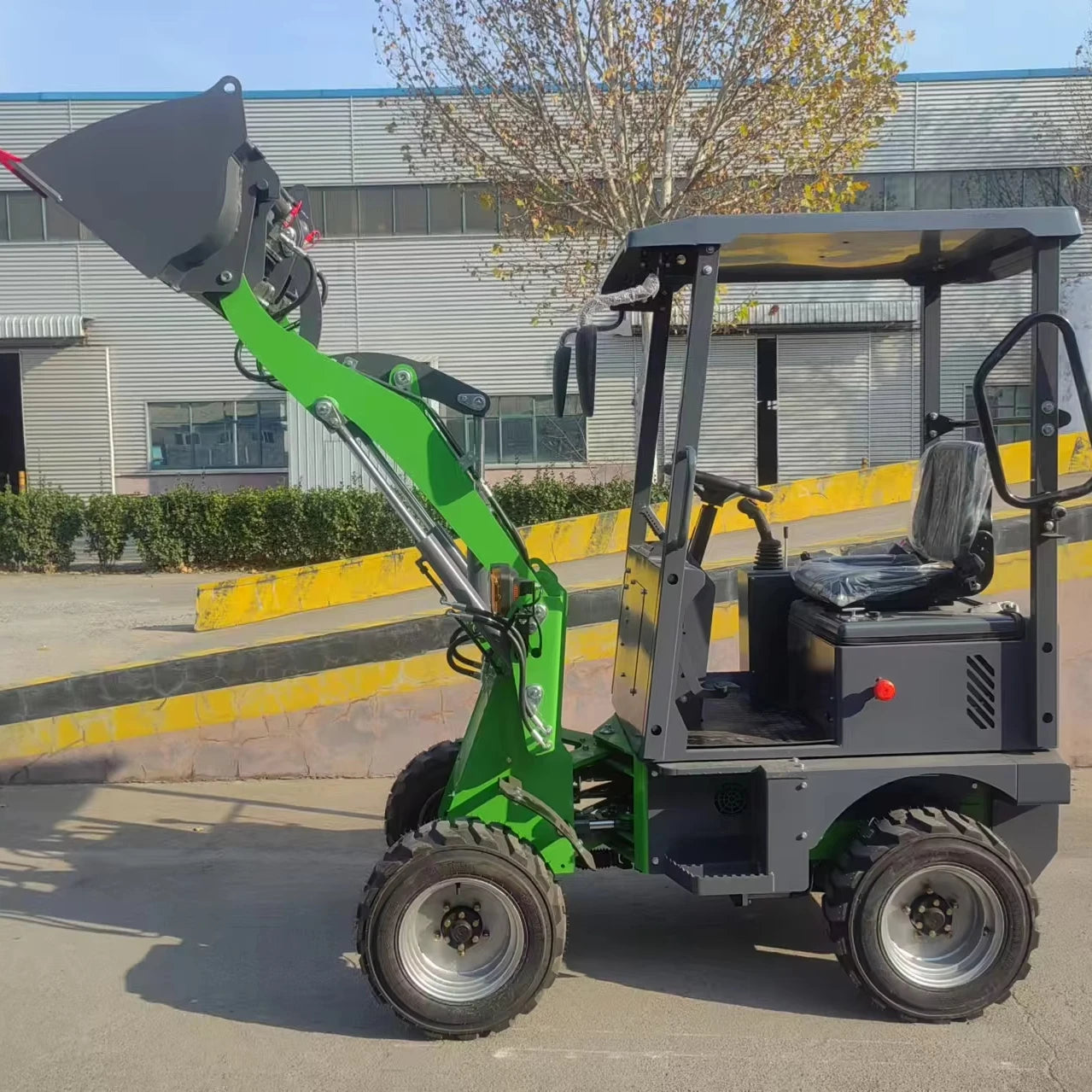 Diesel Electric Mini Loader with Wheeled Backhoe Front Tractor Loader 1 Year Warranty - New Used Loader