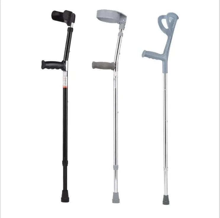 Hot Selling Comfortable Adjustable Aluminum Forearm Walking Ultra-light Elbow Crutches for Elderly People Rehabilitation Canes