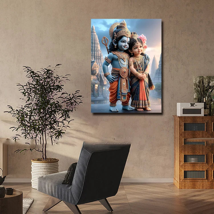 Wholesale Indian God Krishna Canvas Painting Modern Wall Art for Wall Decoration