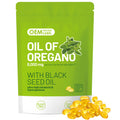 OEM 600mg Oil of Oregano Softgels 2 in 1 Strength Carvacrol Thymoquinone Black Seed Oil Oregano Oil  Supplement for Adults